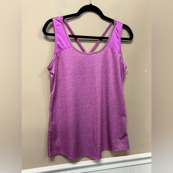 Columbia Omni Shade UPF 50 Pink Tank Cross Back Size Large - Picture 1 of 6
